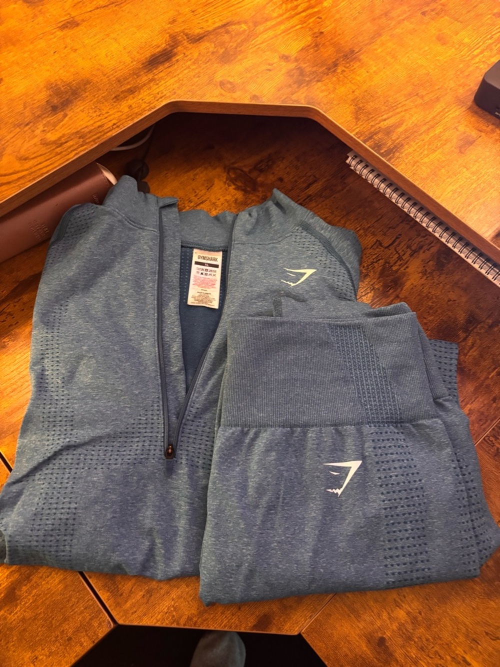 Gymshark Teal Zip Hoodie and High-Waist Leggings Set